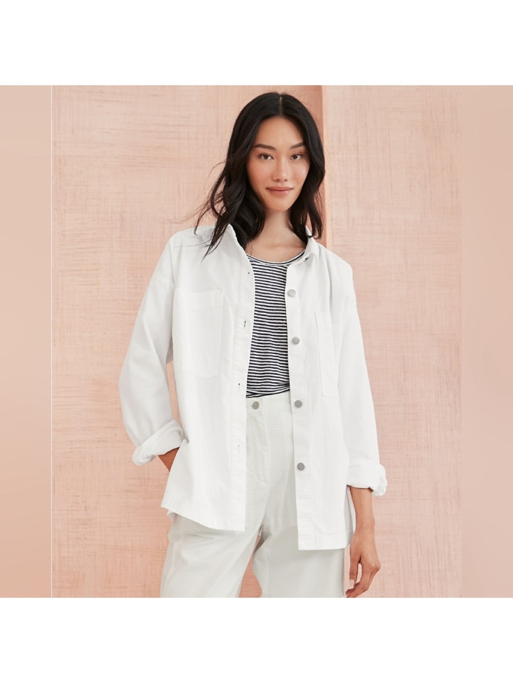 $25 Eileen Fisher XL Cotton Hemp Stretch Shacket